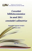 coperta cărţii Cercetări biblioteconomice în anul 2011