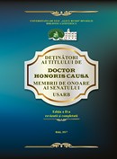 coperta carte Detinatori ai titlului de Doctor Honoris Causa. Membri de Onoare ai Senatului 